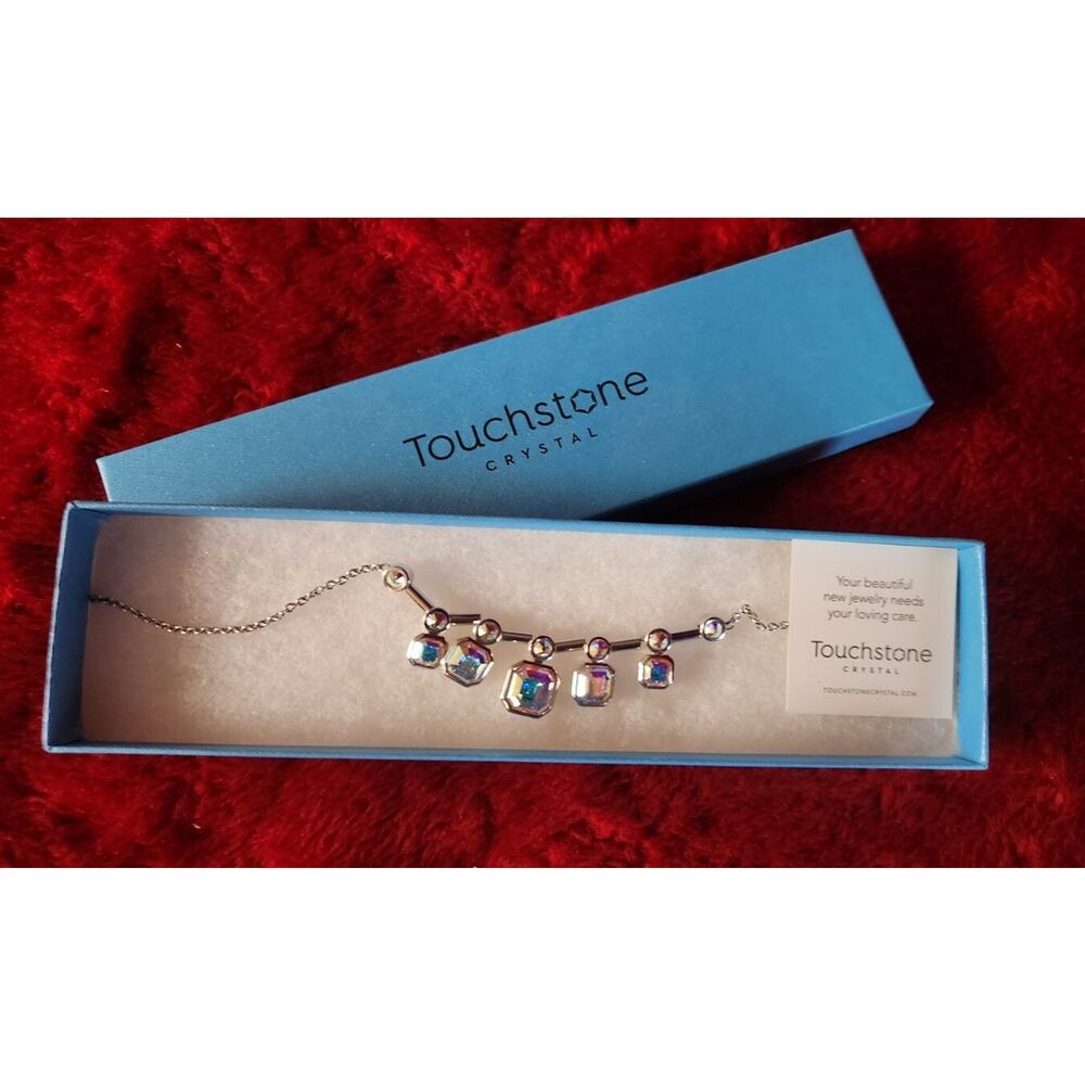 Touchstone Crystal by Swarovski - 'Square Up' Necklace